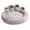 Gray, variant on Plush Paw Shaped Calming Pet Bed, Medium Size Donut Cushion with Non-Slip Bottom, Machine Washable Soft Teddy Bear Bed for Small Medium Dogs & Cats