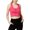 Fuchsia Purple, variant on Material Girl Womens Criss-Cross Back Zip-Up Front Shirts & Tops Pink L