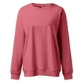 thumbnail image 4 of Futezty Women's Crewneck Sweatshirts Lightweight Long Sleeve Tunic Tops Cute Pullover Shirts, 4 of 5