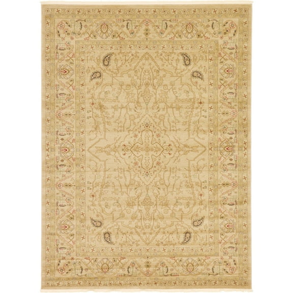 Unique Loom Floral Traditional Area Rugs, Beige
