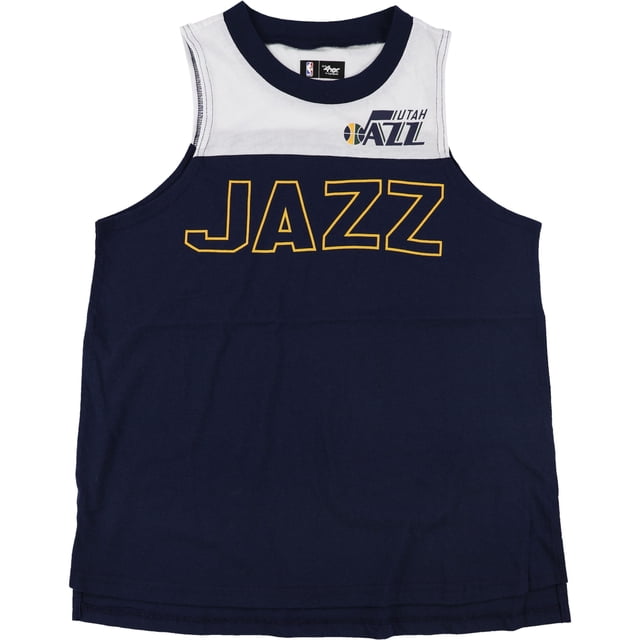 G-III Sports Camiseta sin mangas Utah Jazz para mujer, azul, mediana