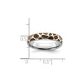 thumbnail image 4 of Sterling Silver Polished Enameled Animal Print Band Ring, 4 of 5