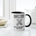thumbnail image 4 of CafePress - Duct Tape Fix Stupid Muffle The Sound Mugs - 11 oz Ceramic Mug - Novelty Coffee Tea Cup, 4 of 4