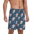 thumbnail image 2 of Kdxio Space Puppy Print Mens Sleep Shorts Bottoms Soft Comfy Pajama Wear Pants with Drawstring Pockets, 2 of 7