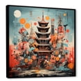 thumbnail image 2 of Designart "Dreamscape of Beijing" Cityscapes Framed Wall Art - Modern Green Beijing Living Room Framed Canvas Art, 2 of 6