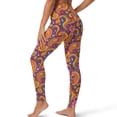 thumbnail image 2 of SEANATIVE Womens High Waist Leggings Colorful Paisley Flower, 2XL, 2 of 6