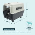 thumbnail image 3 of SportPet Designs Airline Approved Plastic Dog Kennel with Wheels, Large, 3 of 12