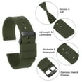 thumbnail image 6 of Uxcell Silicone Watch Band Quick Release Soft Rubber Watch Strap Green/Black 21mm, 6 of 7