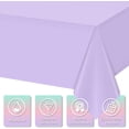 thumbnail image 3 of Pastel Color Tablecloths, Plastic Mix Color Tablecloth Disposable Rectangle Table Covers for Party Decoration, 6 Color, 3 of 4