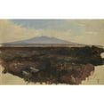 thumbnail image 2 of Edward Lear 14x11 Black Ornate Wood Framed Double Matted Museum Art Print Titled: Catania and Mount Etna (1847), 2 of 5