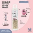 thumbnail image 3 of Miyuki Delica Seed Beads – Size 11/0 (1.6mm), DB1458, S/L Light Honey Opal, 7.2g, Approx. 1440 Beads, 3 of 7