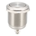 thumbnail image 5 of Interruptor de botón pulsador Uxcell con recubrimiento de cobre y níquel 250V 3A tipo enclavamiento tono plateado, 5 of 5