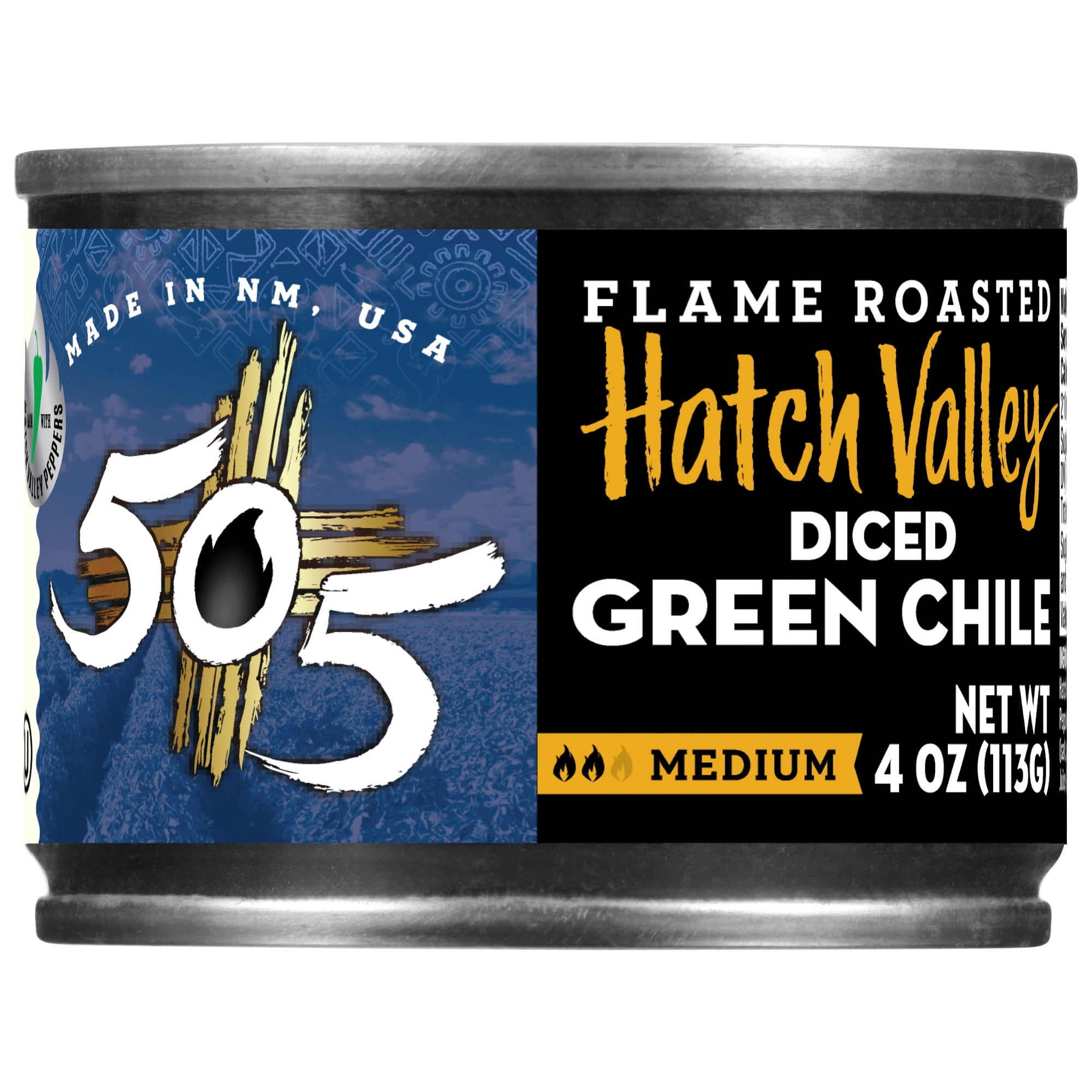 (12 pack) 505 Southwestern Flame Roasted Hatch Valley Diced Green Chile, Medium, 4 oz Can – Green Chiles for Cooking