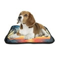 thumbnail image 2 of PKQWTM Sunset Sea Dolphin Tropical Palm Tree Pet Dog Cat Bed Pee Pads Mat Cushion Potty Dogsblankets Crate Bed Kennel 25x30 inch, 2 of 3