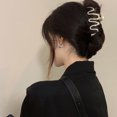 thumbnail image 4 of enjoywould French Style Hair Claw Crossing Teeth Spring Design Tight Irregular Wave Shape Large Hair Clip Hair Accessories, 4 of 6