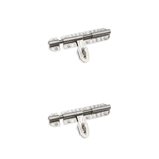 Kenally Pestillo engrosado Interior deslizante cerradura de puerta sin llave con tornillos puerta de seguridad perno accesorio de baño 6 6 pulgadas tipo 2 2piezas