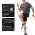 thumbnail image 2 of Puztloy Men Shorts Drawstring Elastic Waist Lightweight Athletic Workout Gym Running Shorts Casual Summer with Zipper Pocket Black, 2 of 7
