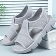 thumbnail image 5 of CAIXAI Wide Walking Shoes for Women Arch Support Womens Platform Sneakers Breathable -On Walking Shoes with Wide Width Knit Upper Embroidery Mary Jane Flats Hands Free Walking Tennis Shoes, 5 of 8