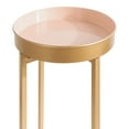 thumbnail image 5 of Kate and Laurel Celia Modern Side Table, Set of 2, Pink and Gold, Sophisticated End Tables for Storage and Display, 5 of 8