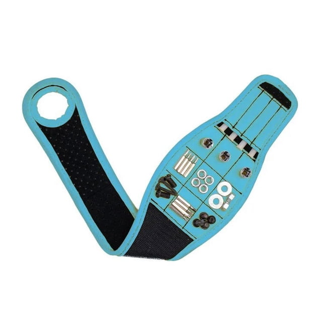 Magnetic Wristband with Strong Magnets Holds Nails 9 Magnetic Tools Magnetic Wrist Strap Adjustable ,Easy to Operate