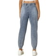 thumbnail image 3 of INSPIRE CHIC Ripped Jogger Jeans for Women's Casual Elastic Waist Distressed Cargo Denim Pants, 3 of 5