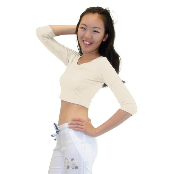 Top - Crop Top, 3/4 Sleeve