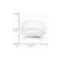 thumbnail image 6 of White Ceramic Ring Band Wedding Standard Domed 8mm Polished, 6 of 6