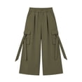 thumbnail image 7 of Hvogkswy Cargo Capri Pants for Women Summer Casual High Waist Wide Leg Capris Loose Fitted Multi Pockets Outdoor Hiking Pants, 7 of 7