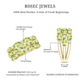 thumbnail image 6 of Rosec Jewels Peridot Diamond Wedding Band for Women - Oval Peridot 3 Row Wide Band Ring - AAA Quality - with Jewelry Box, 14K Yellow Gold, US 5.50, 6 of 7