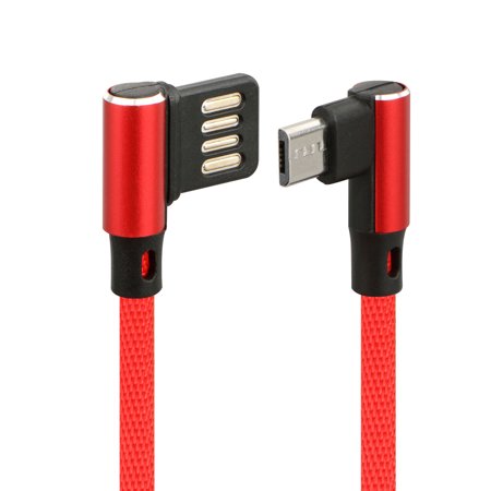 90 Degree Cable Micro USB Cable, EEEKit 6.6 Feet 90 Degree Right Angle Fast Charging Cable USB to Micro USB 2.0 Data Sync Cord for Samsung Galaxy S7 S6, Note, LG, Nexus, Nokia, PS4, Xbox One Controller ()