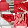 thumbnail image 4 of Lux Decor Collection King Size Sheet Set - 4 Pc King Bed Sheets Set - High GSM Brushed Microfiber Sheets - Up to 16 Inches Deep Pocket Bedding Sheets & Pillowcases, Burgundy, 4 of 8