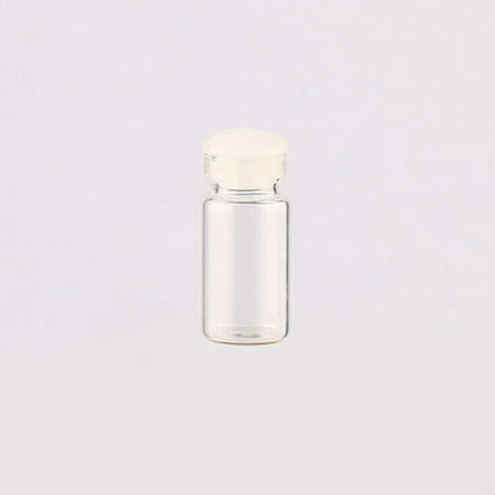 

U8MO Lots 100pc 1 /1.5/2/ 2.5ml Small Tiny Empty Cork Stopper Glass Vials Bottles-2ml 11x35mm-White Silica gel plug-100pcs