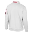 thumbnail image 3 of Men's Colosseum White Wisconsin Badgers Mainframe Quarter-Zip Fleece Jacket, 3 of 3