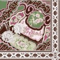thumbnail image 5 of Chiffon Printed Jolina Print Fabric Sheer Paisley Rose Sewing Dressmaking Chiffon (AQUA/GREEN, HalfaYard), 5 of 6
