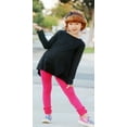 thumbnail image 2 of Made in USA Girls Ruffle Leggings | Black, 2 of 4