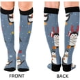 thumbnail image 2 of GZHJMY Cute Penguin 20-30mmHg Compression Socks for Men & Women, Knee High Stockings for Running, Sport, Hiking & Travel, 2 of 7