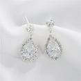 thumbnail image 5 of Fiaya Women Imitation Diamond Dangle Earrings, Rhinestone Drop Earrings, Teardrop Cubic Zirconia Earrings, Wedding Costume Jewelry Gift for Women, 5 of 7