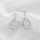 thumbnail image 5 of Pendientes para mujer, regalos para mujer, 1 par de pendientes de aleación con forma de gota y cristales de imitación, joyería, paño de cocina., 5 of 5