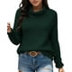 thumbnail image 1 of Gibobby Suéter de cuello alto mujer, Suéter Corto de Cuello Alto para Mujer(Verde,XG), 1 of 4