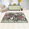 thumbnail image 6 of ZICANCN Area Rugs Doormat , Deadhead Roses Grateful Skulls Dead Skeleton Facecloth Non-Slip Floor Mat Rug for Living Room Kitchen Sink Area Indoor Outdoor Entrance 72"x48", 6 of 9