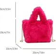 thumbnail image 6 of Fluffy Tote Bag Faux Fur Hobo Bag Purse Plush Handbag Furry Purse Soft Plush Bag for Women Cute Aesthetic Bag, 6 of 6