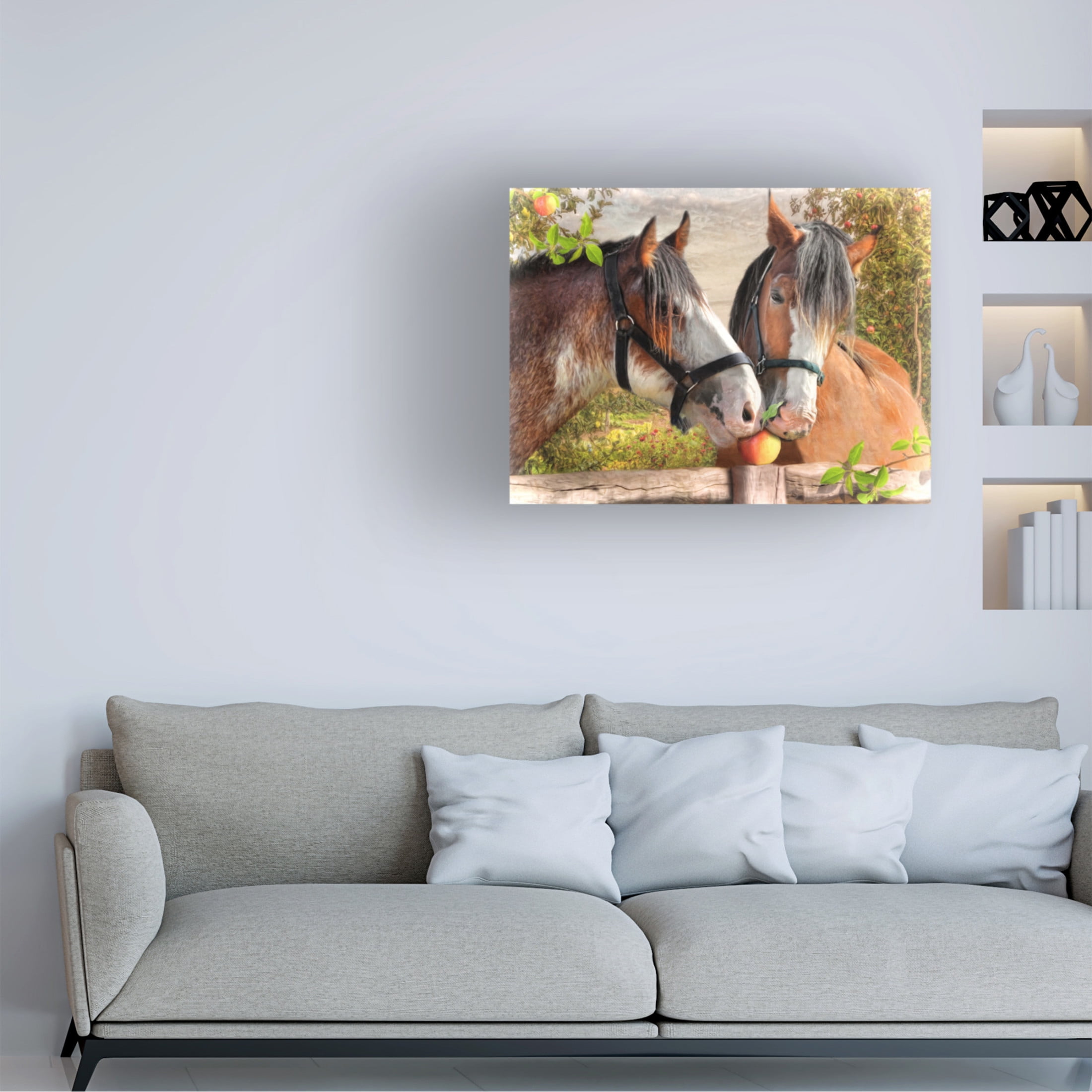 Canvas Wall Art - Trudi Simmonds 'An Apple A Day' Wall Art for Living Room, Bedroom, or Office Décor by Trademark Fine Art - 19 x 14 Inches