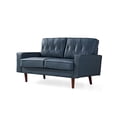 thumbnail image 5 of Uspridefurniture Acire 57.5" Faux Leather Cushion Back Loveseat, Blue, 5 of 5
