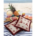 thumbnail image 3 of Pack of 2 Outdoor Pillow Covers, Christmas Elk Snowflake Red Black Buffalo Plaid Waterproof Square Throw Pillowcase Cushion Decorative Pillow Covers for Couch Patio Tent, 18x18 in, 3 of 6