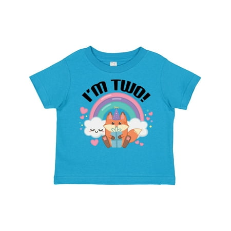 

Inktastic 2nd Birthday 2 Year Old Girl Fox Gift Toddler Toddler Girl T-Shirt