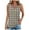 Khaki, variant on Lenpel Women's Tank Tops Fashion Summer Casual Crew Neck Cut out Sleeveless Plaid T-Shirts Tunic Tee Blouses