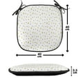 thumbnail image 4 of Autumn Chair Seating Cushion, Yellow Rain Drops Pattern Moisture Condensed from Atmosphere Print, Soft Seat Pads for Office with Anti-slip Backing, 16"x16", Mustard Black White, by Ambesonne, 4 of 7