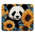 thumbnail image 1 of Alfombrilla de ratón cuadrada de 8,3 x 9,8 pulgadas, con estampado de panda y girasol para juegos de ordenador portátil, base de goma antideslizante con bordes cosidos, accesorio de, 1 of 1