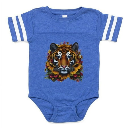 

CafePress - Sunflower Tiger - Cute Infant Baby Football Bodysuit
