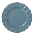 thumbnail image 3 of Balsa Circle 10 Dusty Blue 11" Round Disposable Salad Dinner Plastic Plates Gold Wavy Trim Wedding Party Tableware, 3 of 8